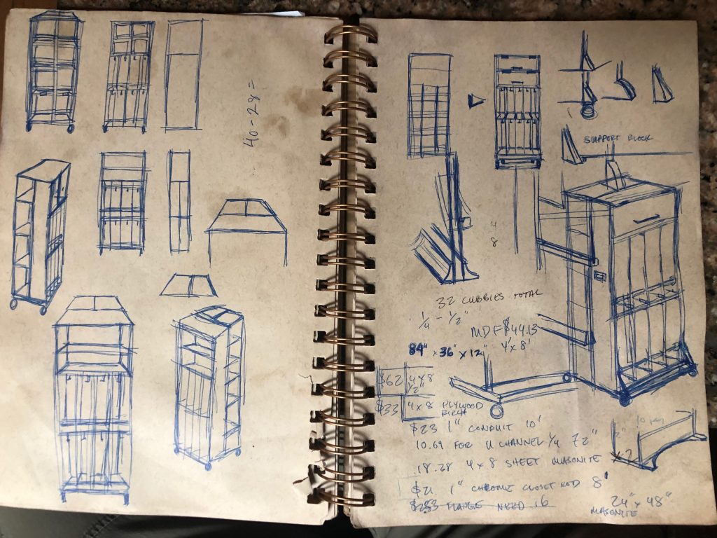 bookcase cubby sketch