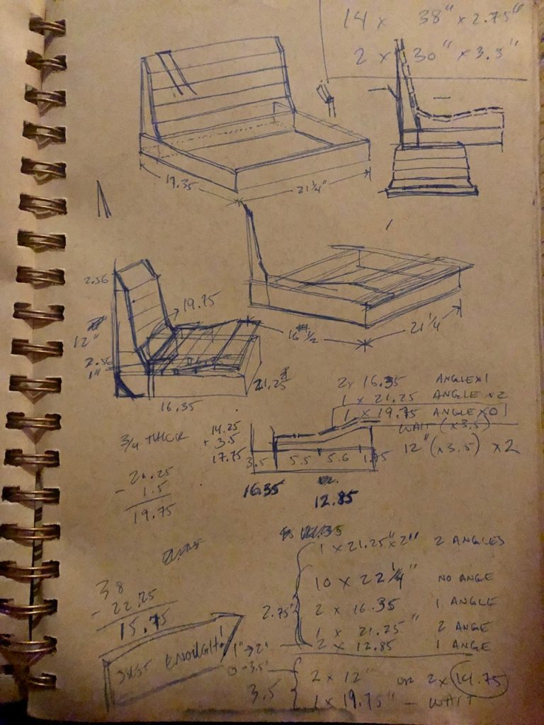 Tricycle kid bench sketch